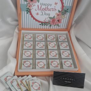 500 gr Kare Kutu Anneler Günü Logolu Sargılı Madlen Çikolata