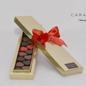 Altın Kravat Kalp Kutu