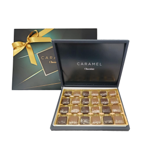 Büyük Boy Dikdörtgen Kutu Dubai Çikolatası - Antep Ezmeli Tel Kadayıflı Nota Çikolata